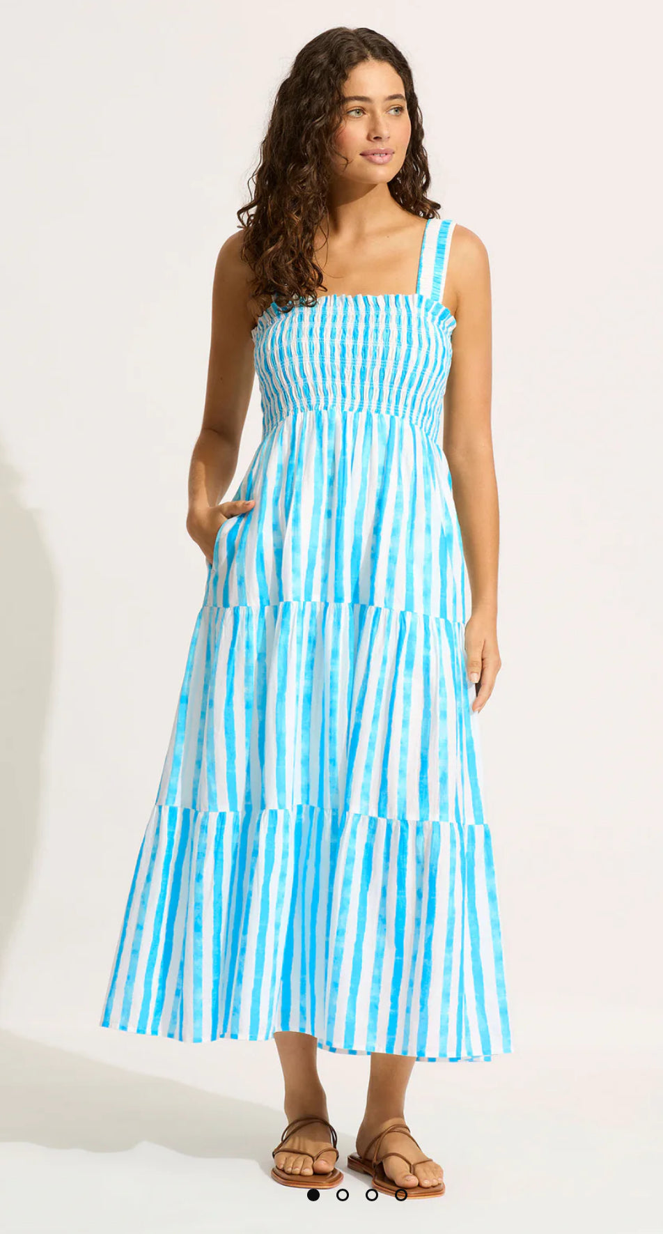 Seafolly Shirred Midi Dress