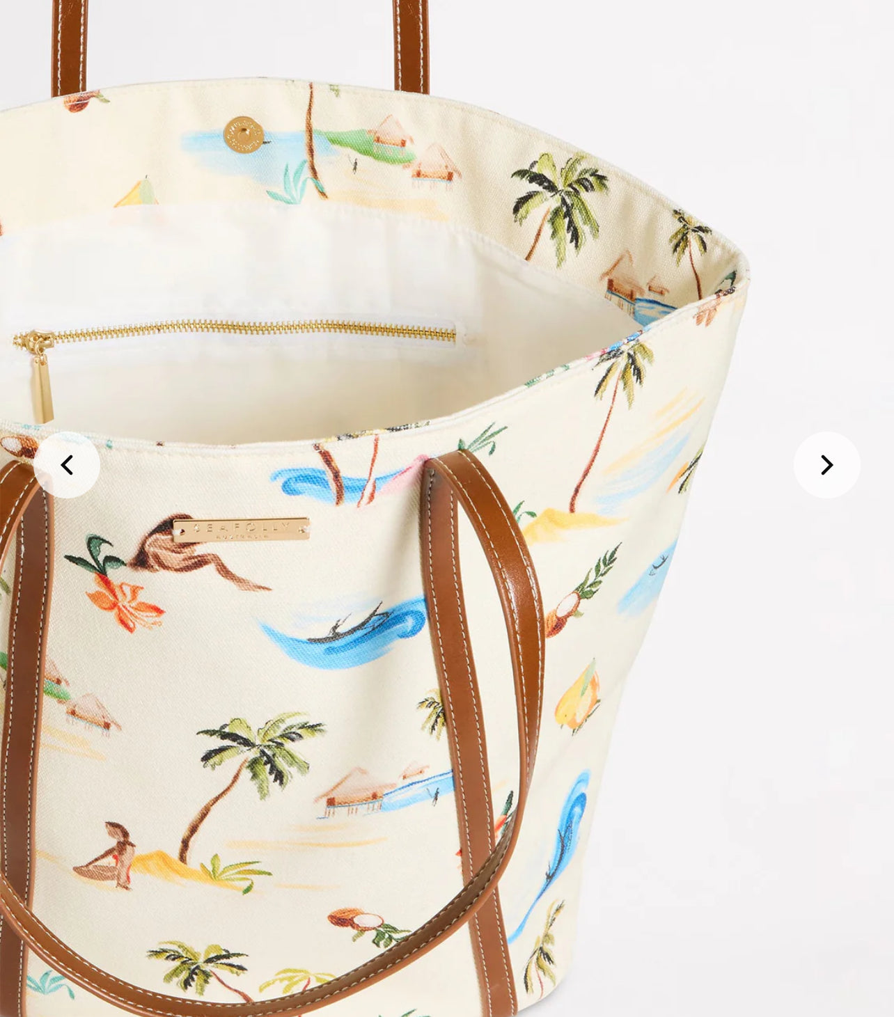 Seafolly Tote - Island Palm Ecru