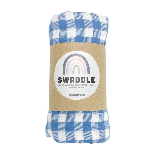 SALE PRICE $30 Muslin Baby Swaddle/Wrap - Gingham