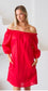 SALE PRICE $75 Dress - Gorgeous Red Linen