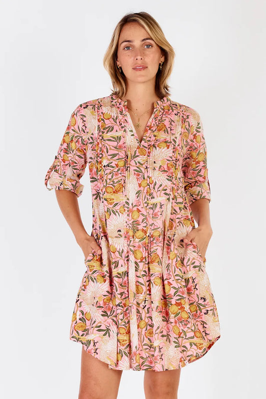 SALE PRICE NOW $55 WAS $95  100% Cotton Dress - Tori Tuck in Blossom