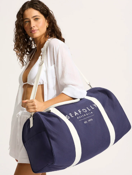 Seafolly Canvas Duffle Bag - True Navy