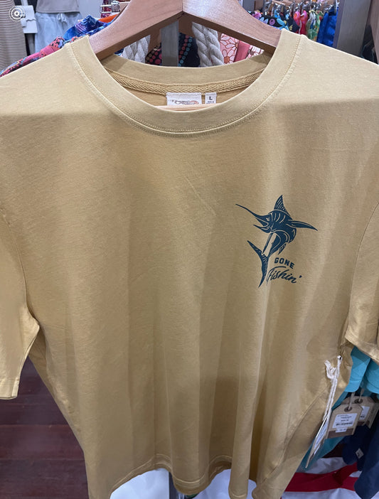 Port Hedland Men's Tee - Lucky Marlin Mustard