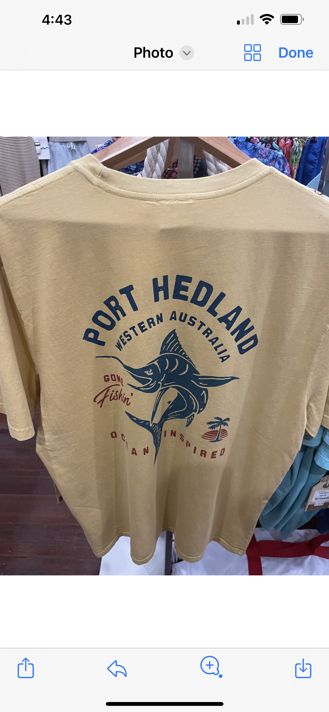 Port Hedland Men's Tee - Lucky Marlin Mustard