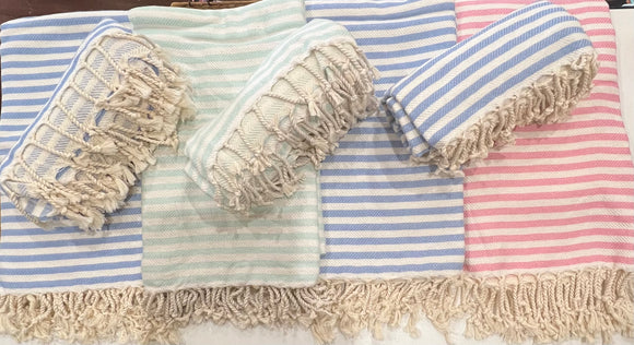 Striped turkish cotton towels