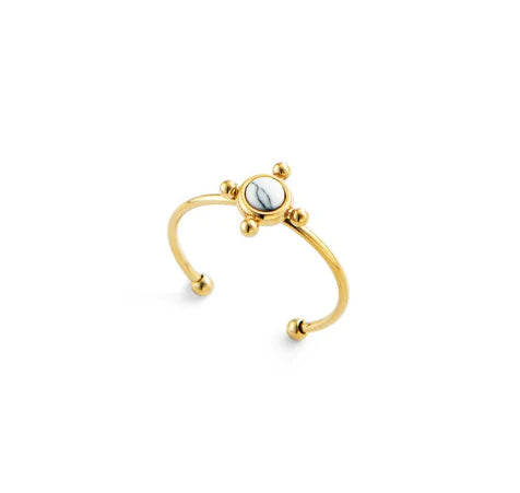 RING - Adjustable Waterproof 14k Gold Plated Stainless Steel - Bree