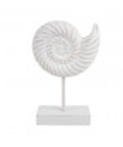 Decor - Wooden Conch Shell on Stand
