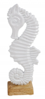 Seahorse Ornament - White