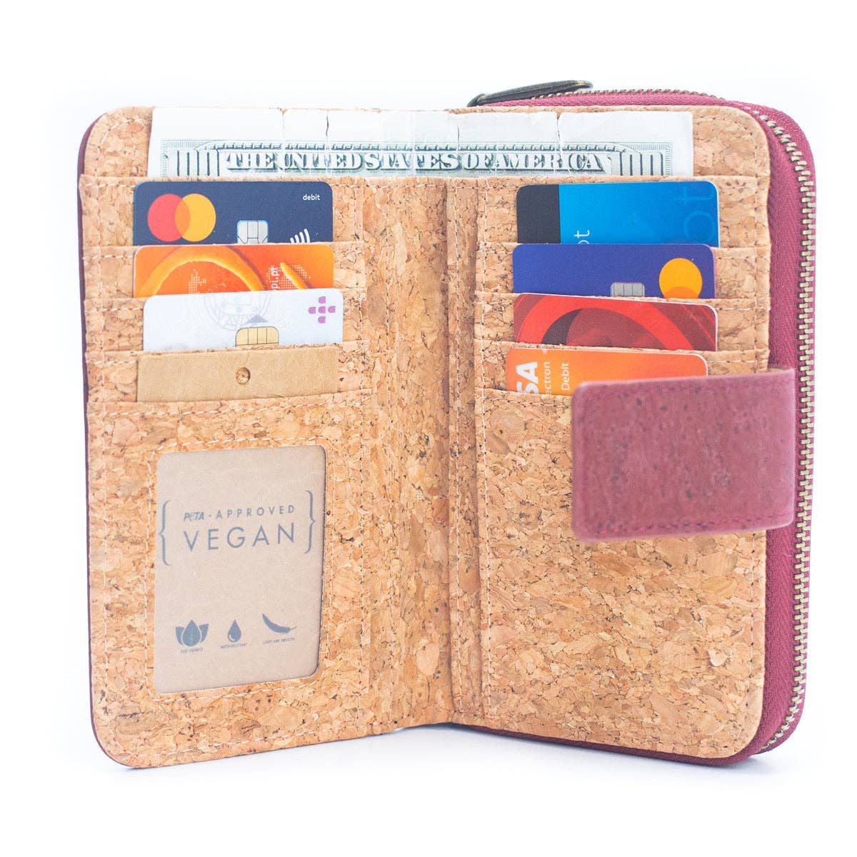 Natural Cork Printed Cardholder Wallet RFID